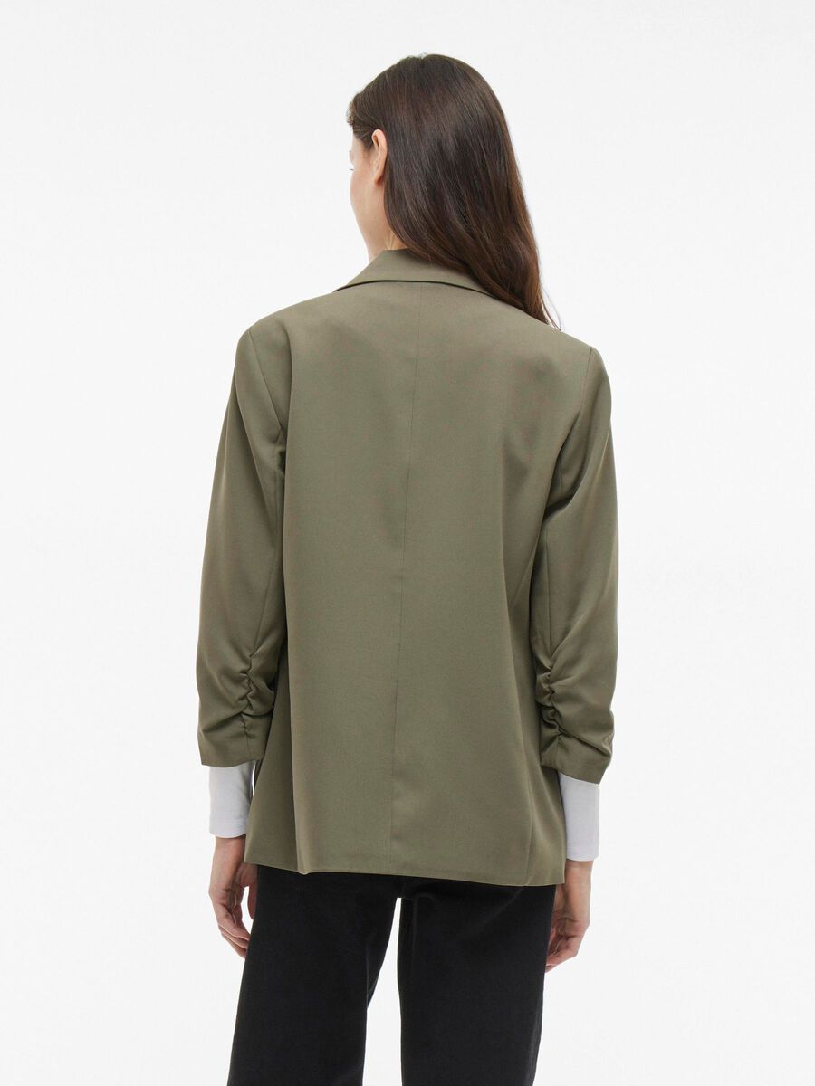 VILA 3/4-SLEEVED BLAZER, Dusty Olive, highres - 14109496_DustyOlive_004.jpg