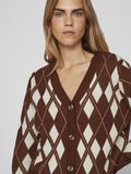 Vila CHECKED KNITTED CARDIGAN, Chocolate Fondant, highres - 14080202_ChocolateFondant_006.jpg