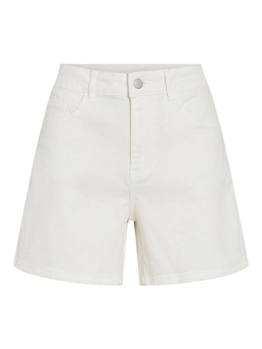 VILA VICHIA HÖG MIDJA JEANSSHORTS, Off-White Denim, highres - 14110886_OffWhiteDenim_001.jpg