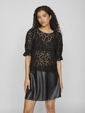 VILA LACE SHORT SLEEVED TOP, Black, highres - 14102888_Black_003.jpg