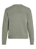 Vila CABLE KNITTED PULLOVER, Green Milieu, highres - 14080488_GreenMilieu_002.jpg