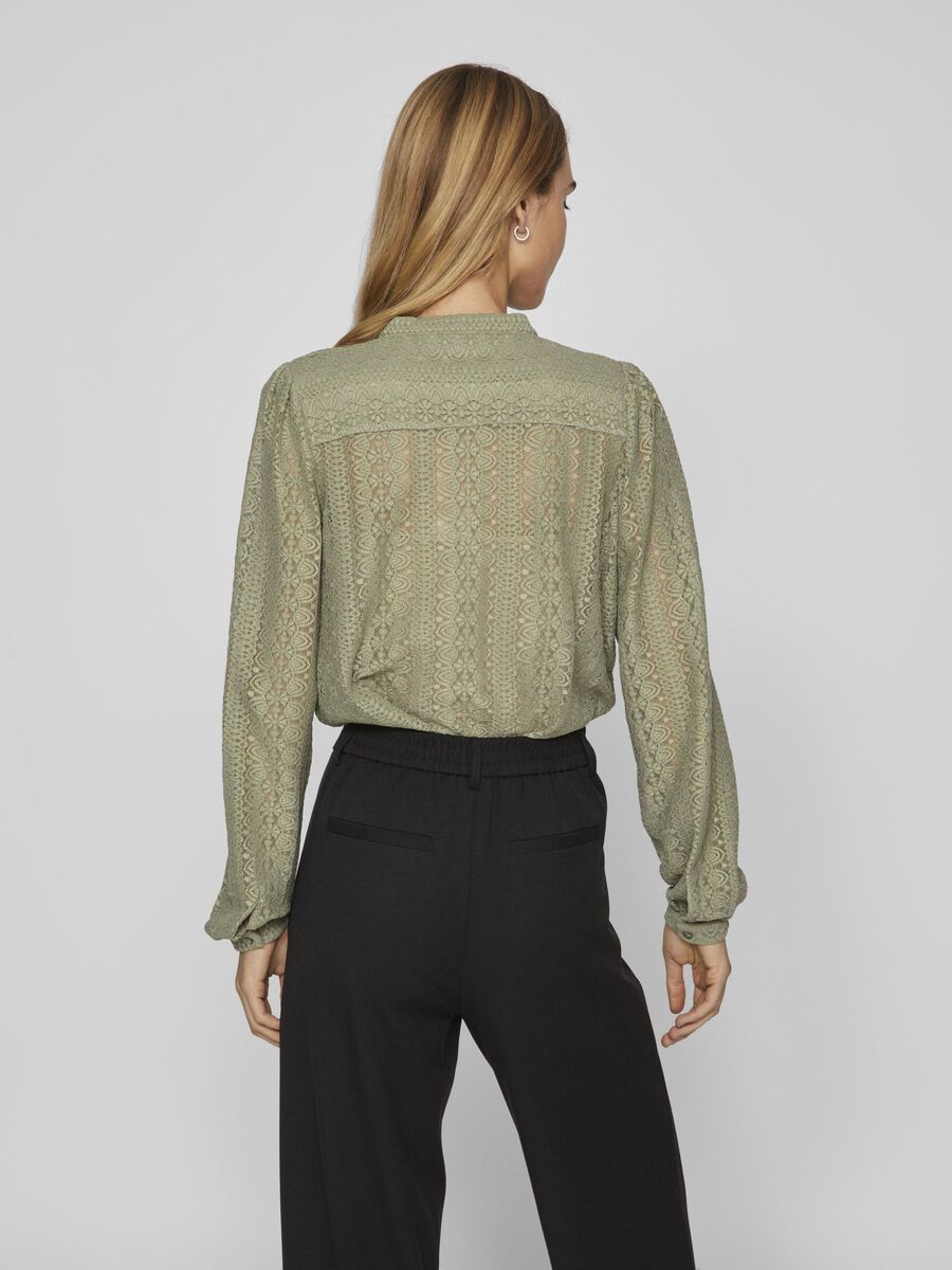 VILA VICHIKKA BLONDE SKJORTE, Oil Green, highres - 14082977_OilGreen_004.jpg