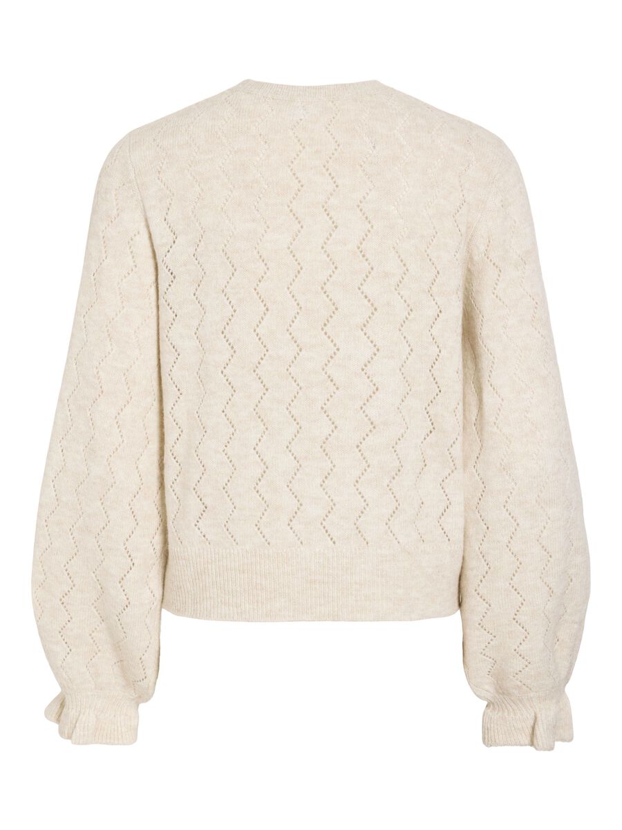 Product carousel image - VISALSA LONG SLEEVED KNITTED PULLOVER, Super Light Natural Melan | 2