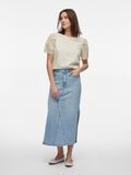 VILA ROUND NECK SHORT SLEEVED TOP, Birch, highres - 14103334_Birch_005.jpg