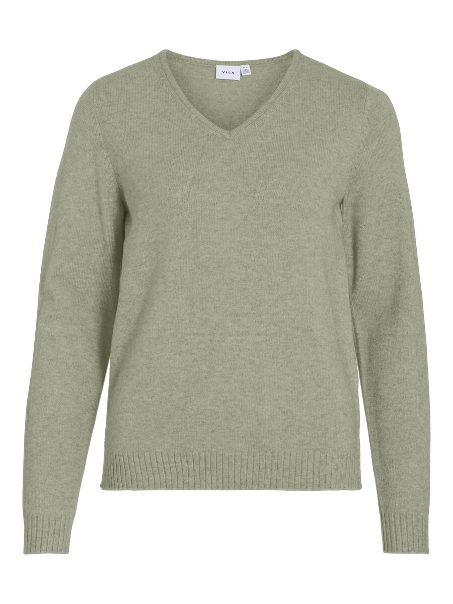 Carousel image - VIRIL V-NECK PULLOVER A MAGLIA, Oil Green | 6