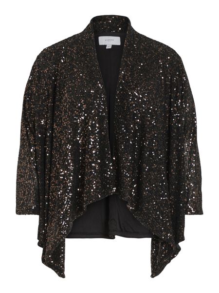 Vila CURVE – PAILLETTEN STRICKJACKE, Black, highres - 14090587_Black_1063000_001.jpg