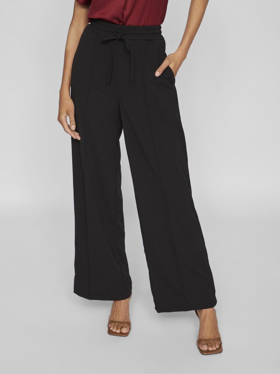 VILA VICLUA HIGH WAIST HOSE MIT WEITEM BEIN, Black Beauty, highres - 14095436_BlackBeauty_003.jpg