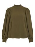 VILA HIGH NECK LONG SLEEVED BLOUSE, Dark Olive, highres - 14104001_DarkOlive_001.jpg