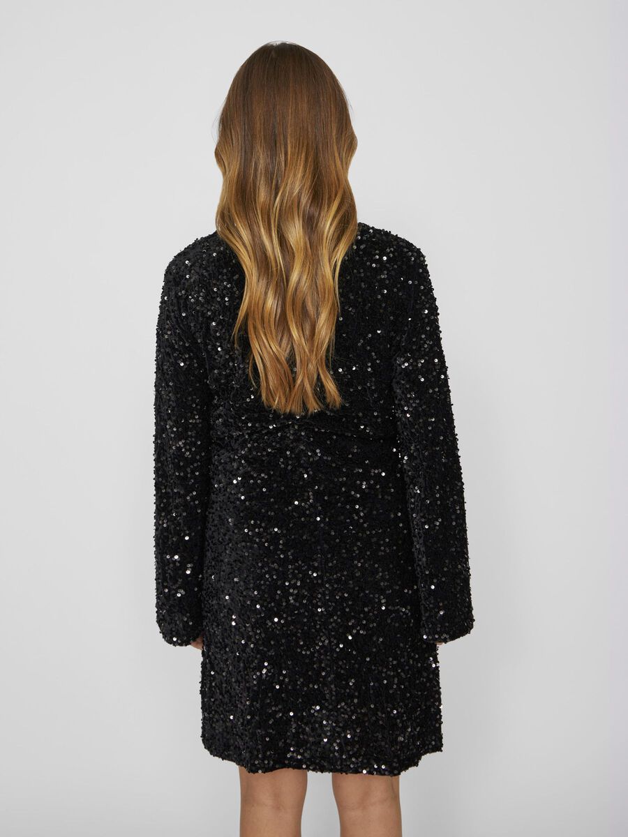 VILA SEQUIN SHORT DRESS, Black, highres - 14087611_Black_1161042_004.jpg