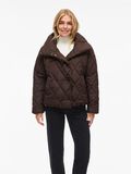 Product image thumbnail - VIBUMBLE HIGH NECK PUFFER JACKET, Coffee Bean | 1