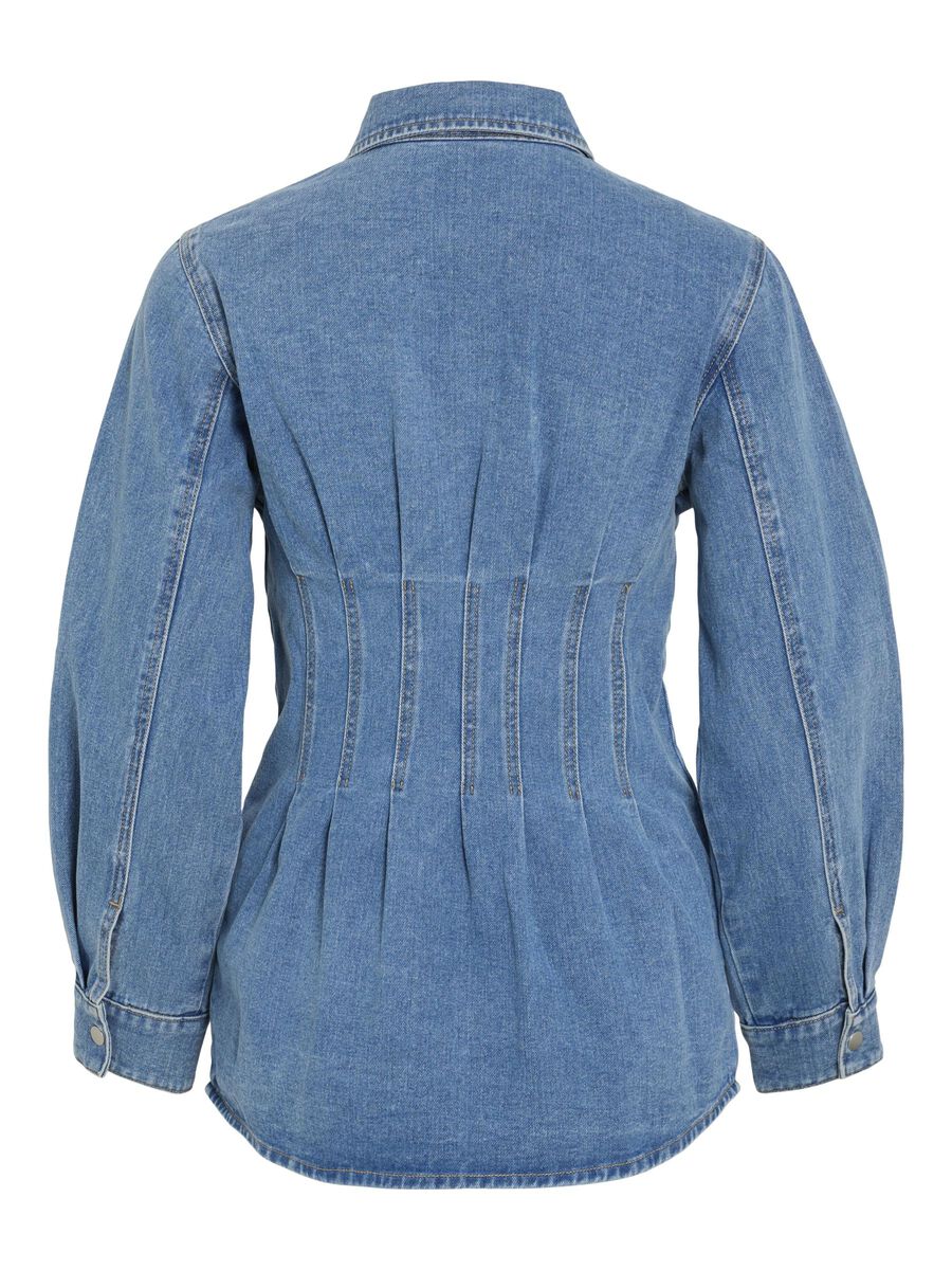 VILA DENIM SHIRT, Medium Blue Denim, highres - 14109190_MediumBlueDenim_002.jpg