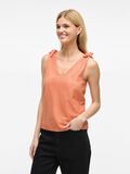 VILA COL EN V TOP SANS MANCHES, Cadmium Orange, highres - 14106641_CadmiumOrange_003.jpg
