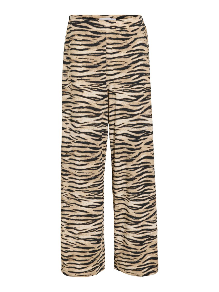 VILA VILEOA HIGH WAIST WIDE-LEG TROUSERS, Doeskin, highres - 14111168_Doeskin_1229491_001.jpg