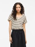 VILA VIHERMINA V-NECK SHORT SLEEVED TOP, Birch, highres - 14107634_Birch_1193750_003.jpg