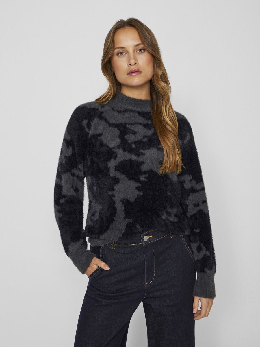 VILA KUVIOLLINEN NEULEPAITA, Dark Grey, highres - 14080195_DarkGrey_1139159_003.jpg