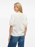 VILA VIMONIE ROUND NECK SHORT SLEEVED TOP, Snow White, highres - 14106923_SnowWhite_004.jpg