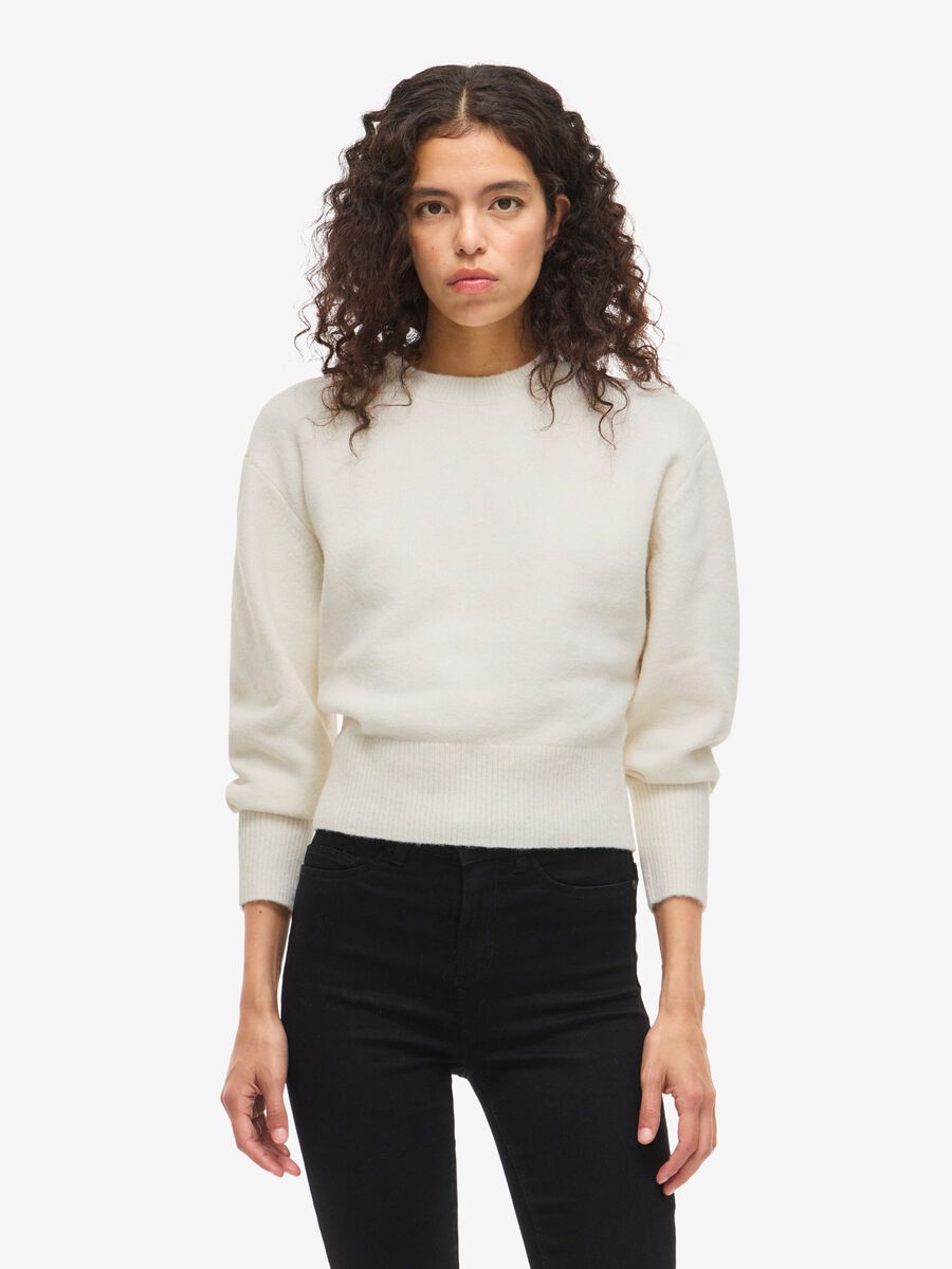 Product carousel image - NEULEKANKAINEN JUMPER, Eggnog | 1