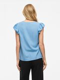 VILA VILIKA V-HALS TOP MET KAPMOUWEN, Blissful Blue, highres - 14112802_BlissfulBlue_004.jpg