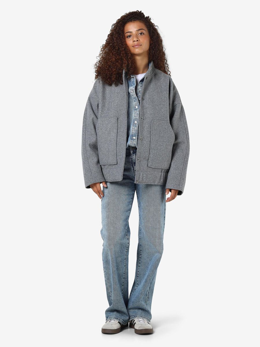 Noisy May BOMBER JACKET, Light Grey Melange, highres - 27029328_LightGreyMelange_004.jpg