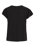 VILA V-NECK SHORT SLEEVED TOP, Black, highres - 14089243_Black_002.jpg