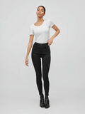 Vila KORKEAVYÖTÄRÖINEN SKINNY FIT -FARKUT, Black Denim, highres - 14084388_BlackDenim_005.jpg