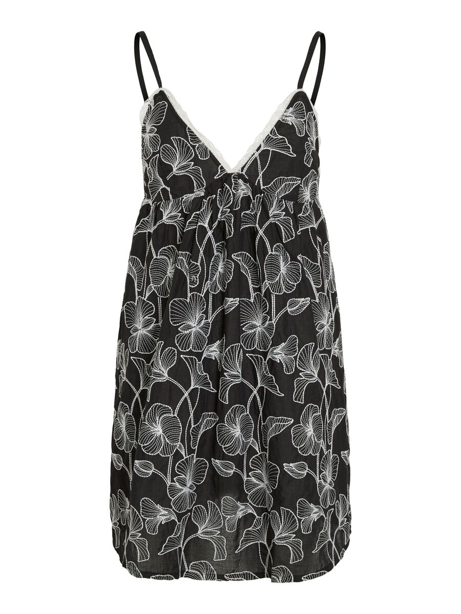 VILA VISARA STRAP SHORT DRESS, Black, highres - 14112319_Black_1236707_001.jpg