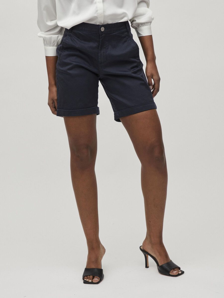 Vila LYOCELL BLEND CHINO SHORTS, Total Eclipse, highres - 14050354_TotalEclipse_003.jpg