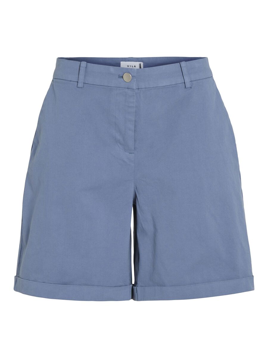 VILA MID RISE CHINO SHORTS, Coronet Blue, highres - 14092025_CoronetBlue_001.jpg