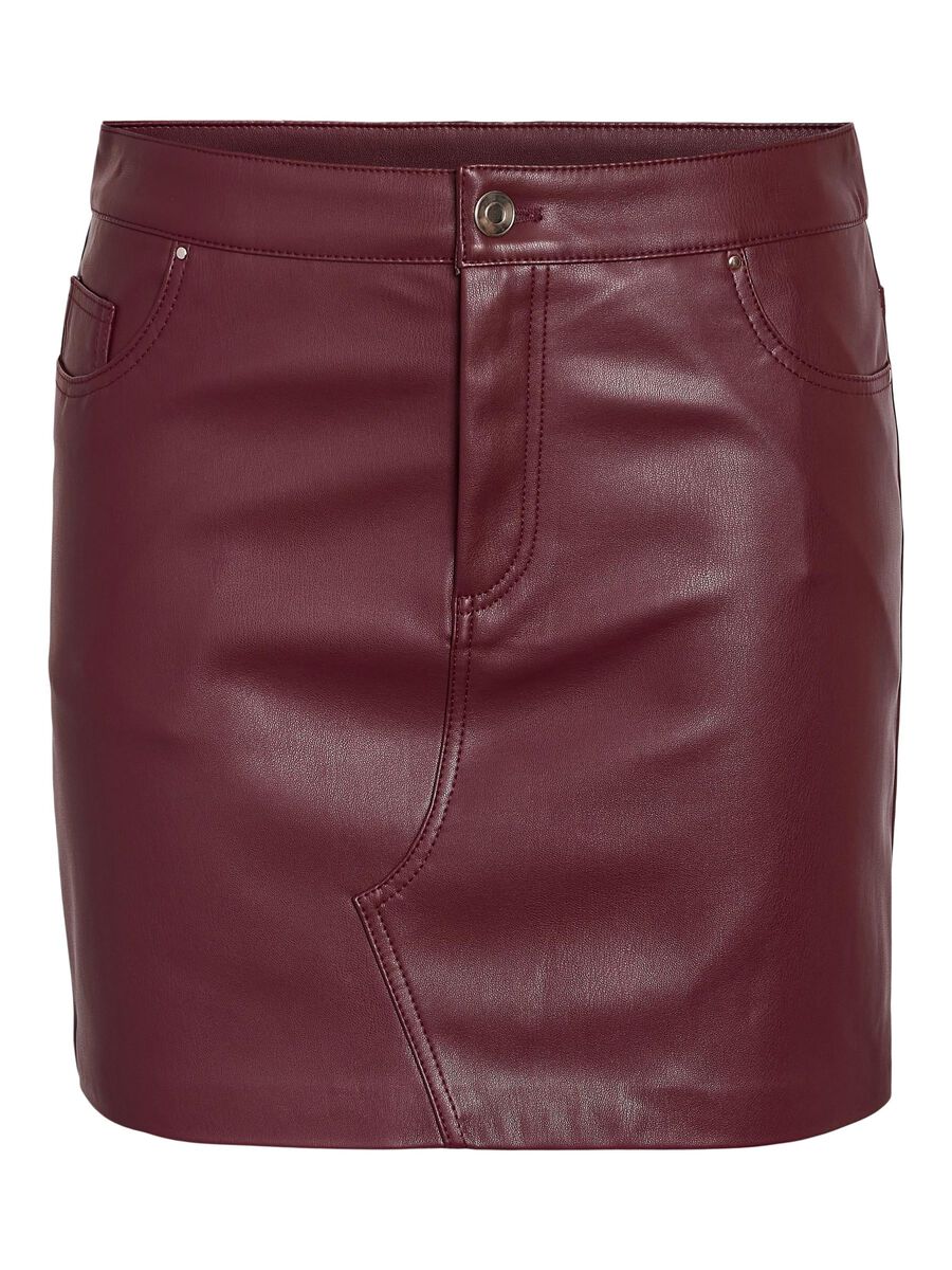 Noisy May PU FAUX SKINNSKJØRT, Windsor Wine, highres - 27034748_WindsorWine_001.jpg