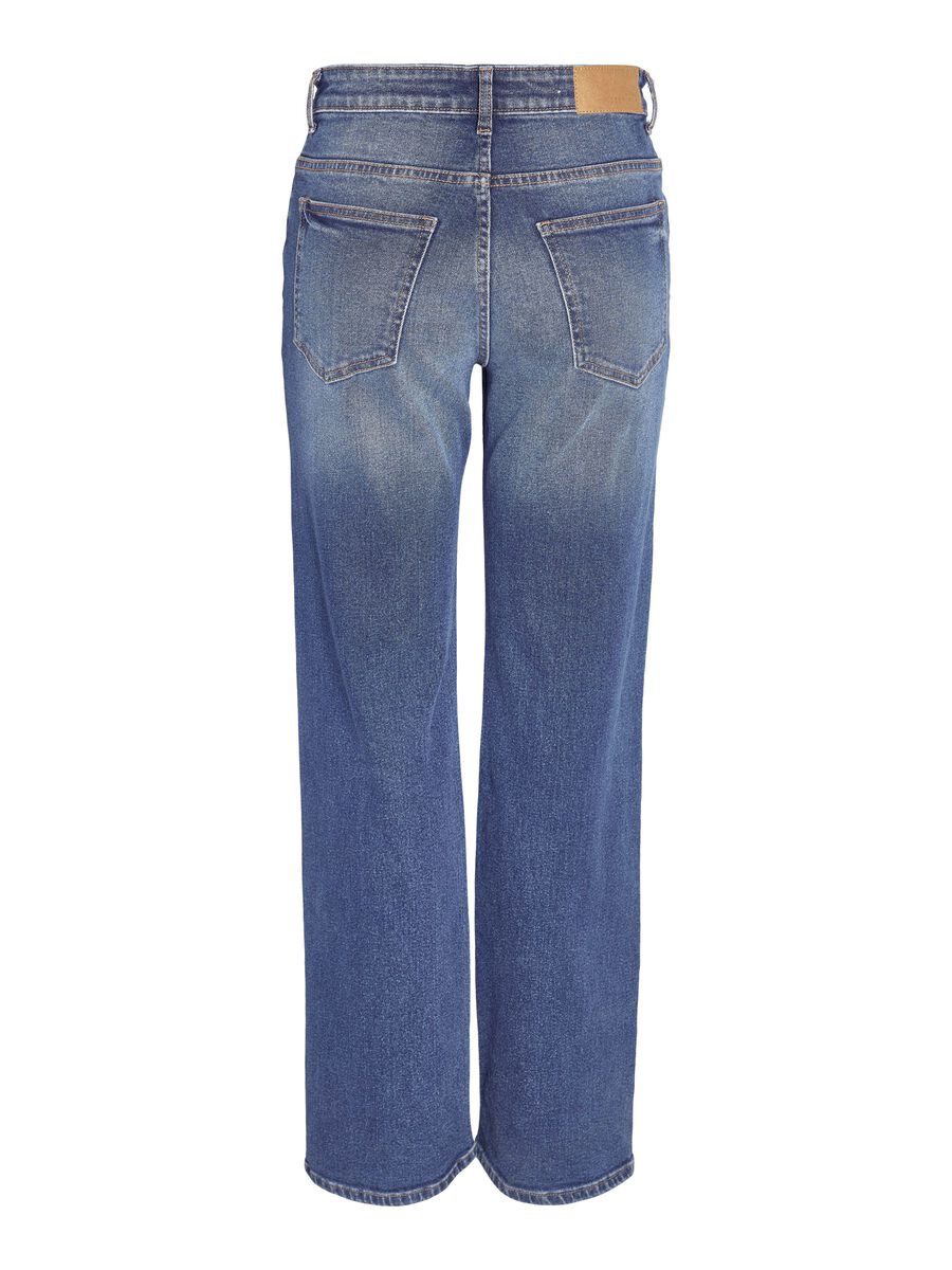 Noisy May NMYOLANDA STRAIGHT FIT JEANS, Medium Blue Denim, highres - 27025067_MediumBlueDenim_002.jpg