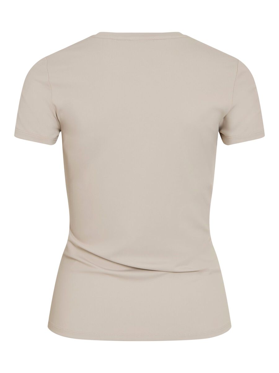 Carousel image - VIKENZA ROUND NECK SHORT SLEEVED TOP, Silver Gray | 7