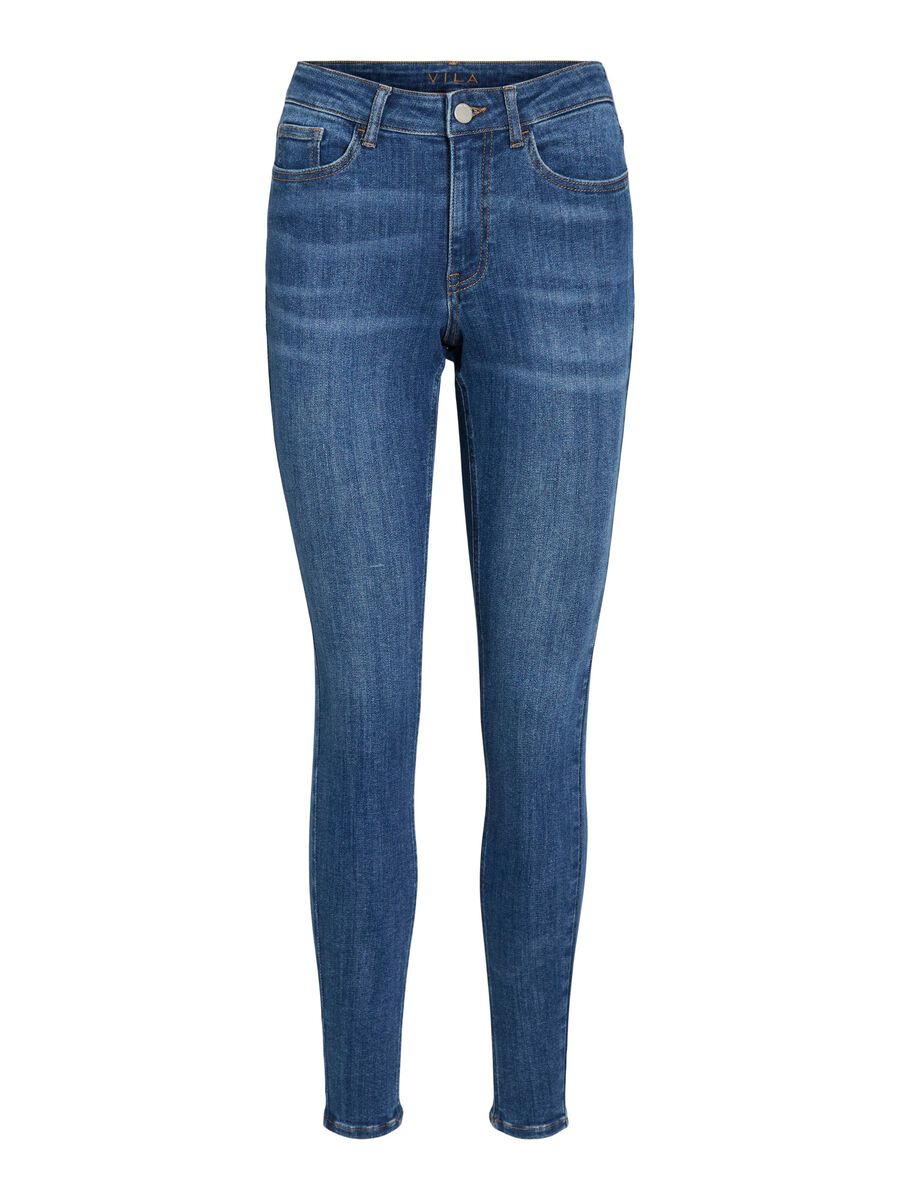 VILA SKINNY FIT JEANS, Medium Blue Denim, highres - 14109258_MediumBlueDenim_001.jpg