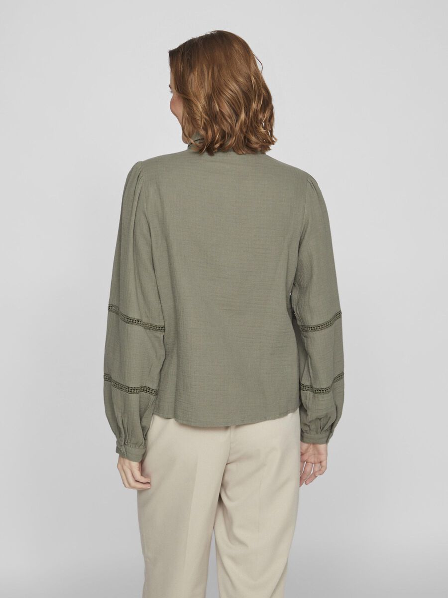 Vila LACE DETAILED CAMICIA, Dusty Olive, highres - 14093834_DustyOlive_004.jpg