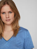 Vila GLITTER DETAIL SHORT SLEEVED TOP, Federal Blue, highres - 14080877_FederalBlue_006.jpg