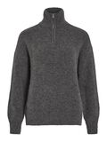 VILA VIALMA, CREMALLERA JERSEY DE PUNTO, Dark Grey Melange, highres - 14100407_DarkGreyMelange_001.jpg