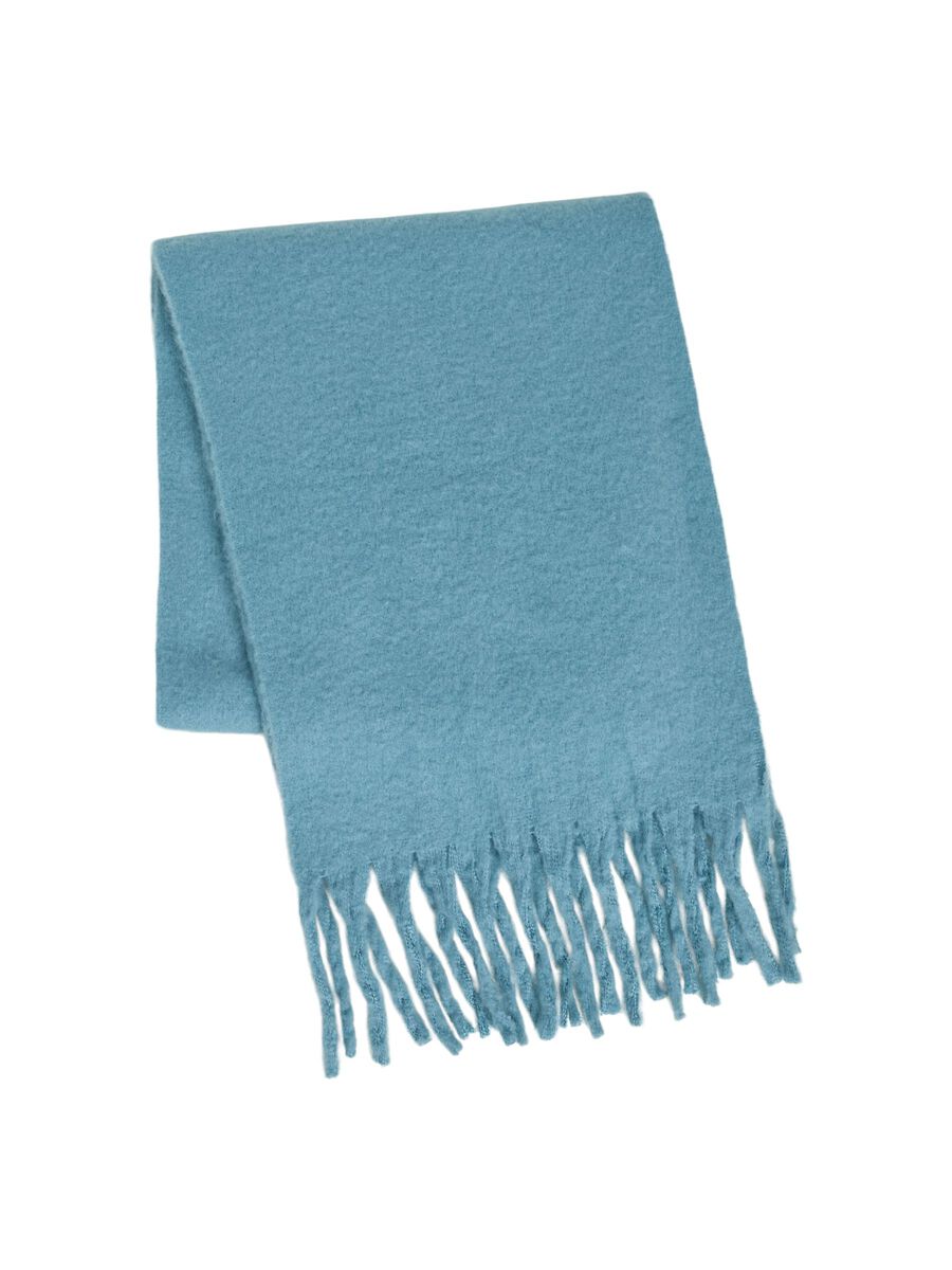 Product carousel image - VIDANA FRINGE SCARF, Delphinium Blue | 1
