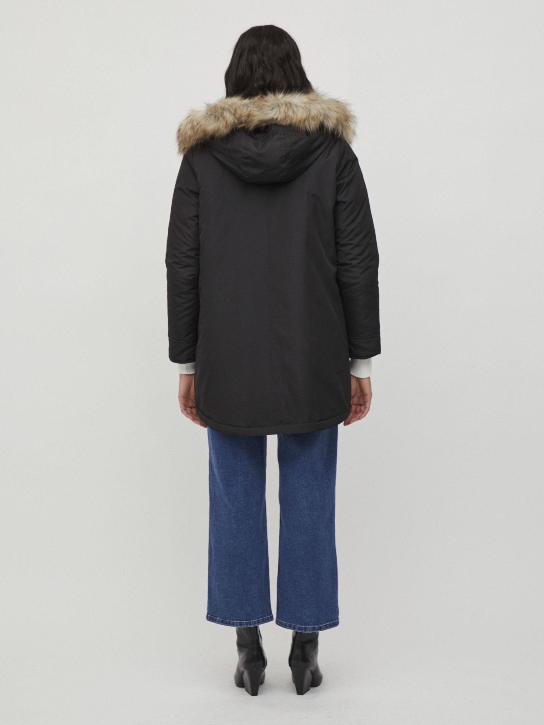 HOODED PARKA COAT Black VILA