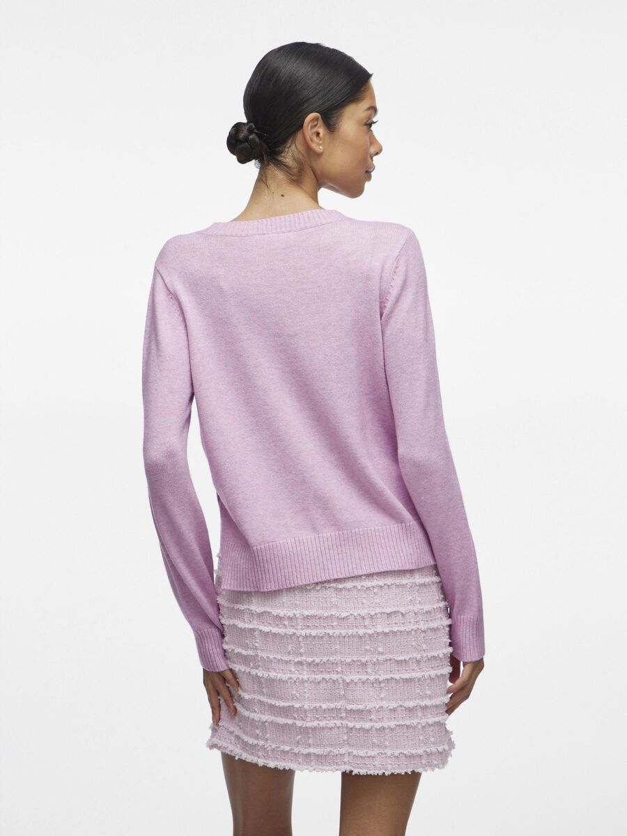 VILA ROUND NECK KNITTED PULLOVER, Winsome Orchid, highres - 14104631_WinsomeOrchid_004.jpg