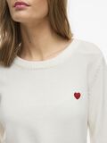 VILA ROUND NECK KNITTED PULLOVER, White Alyssum, highres - 14110910_WhiteAlyssum_1229779_006.jpg