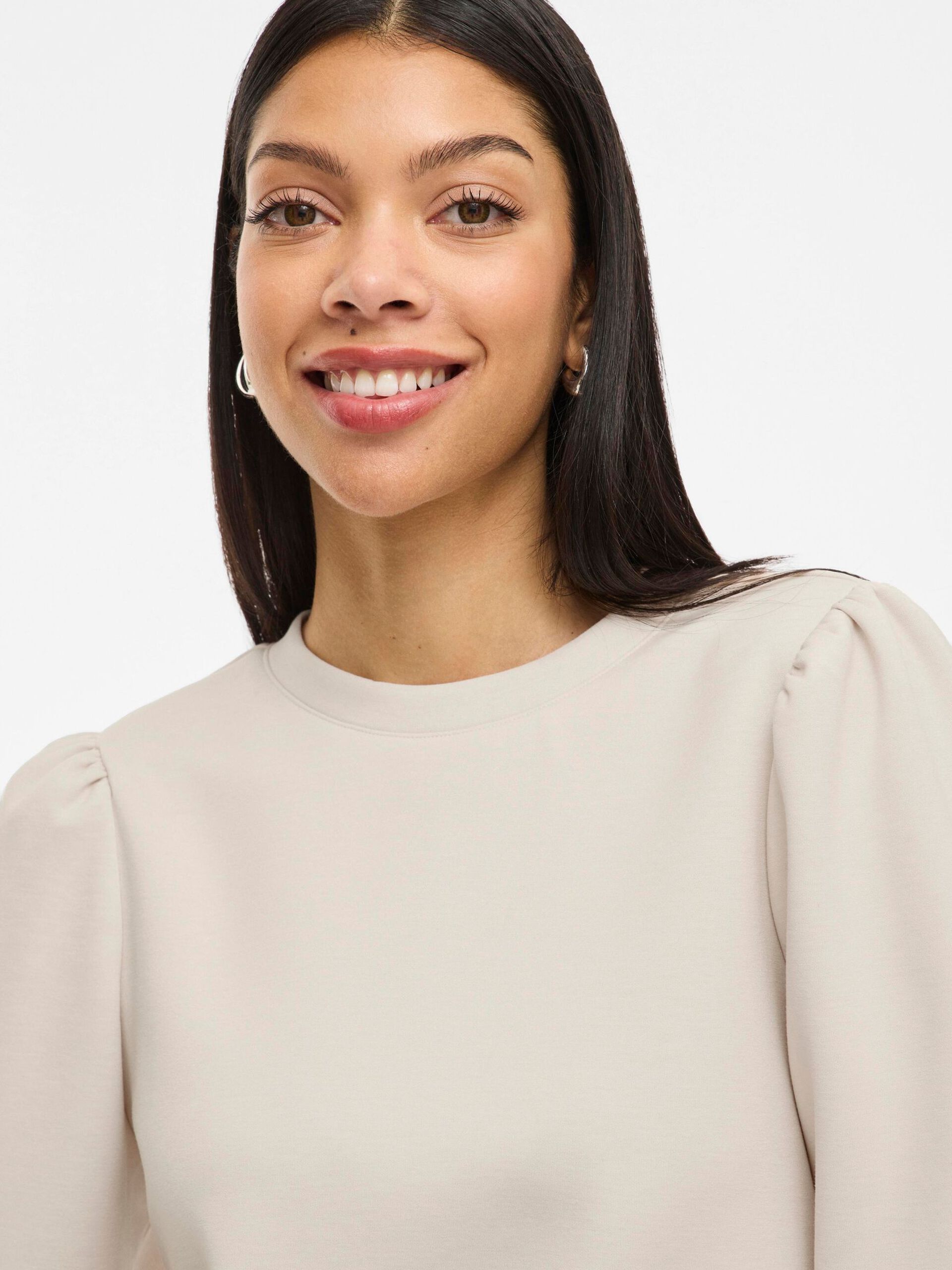 Carousel image - VIREFLECT 3/4 SLEEVED SWEATSHIRT, Super Light Natural Melan | 3
