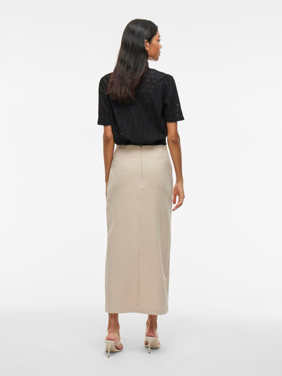 VILA HIGH WAIST MIDIROCK, Feather Gray, highres - 14103800_FeatherGray_004.jpg