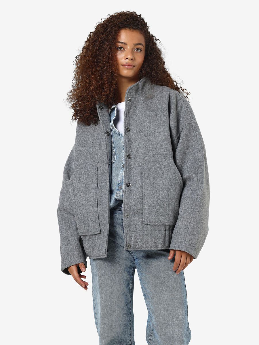 Noisy May BOMBER JACKET, Light Grey Melange, highres - 27029328_LightGreyMelange_003.jpg