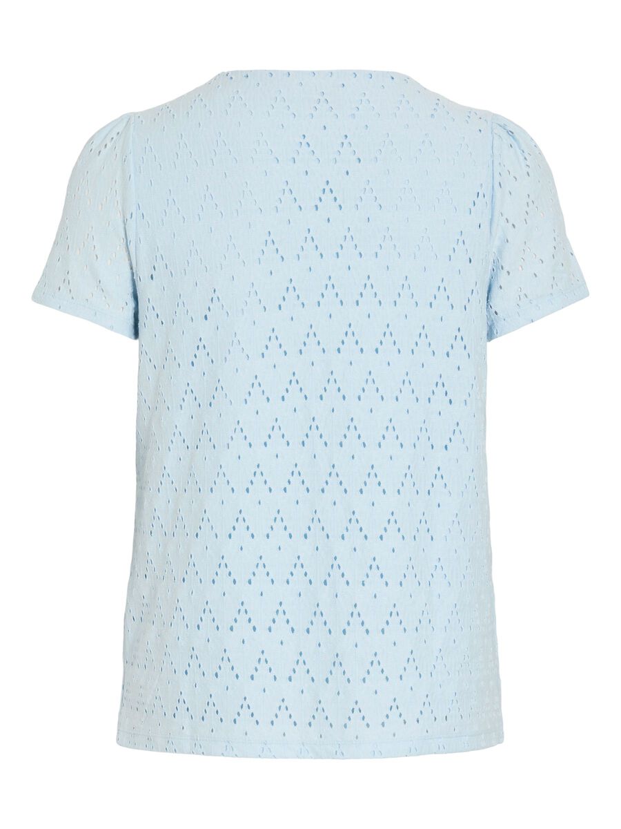 Product carousel image - VIAMALINA V-NECK SHORT SLEEVED TOP, Nantucket Breeze | 2