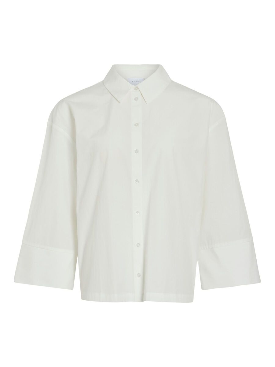 VILA VIBELFIE LONG SLEEVED SHIRT, Snow White, highres - 14107945_SnowWhite_001.jpg