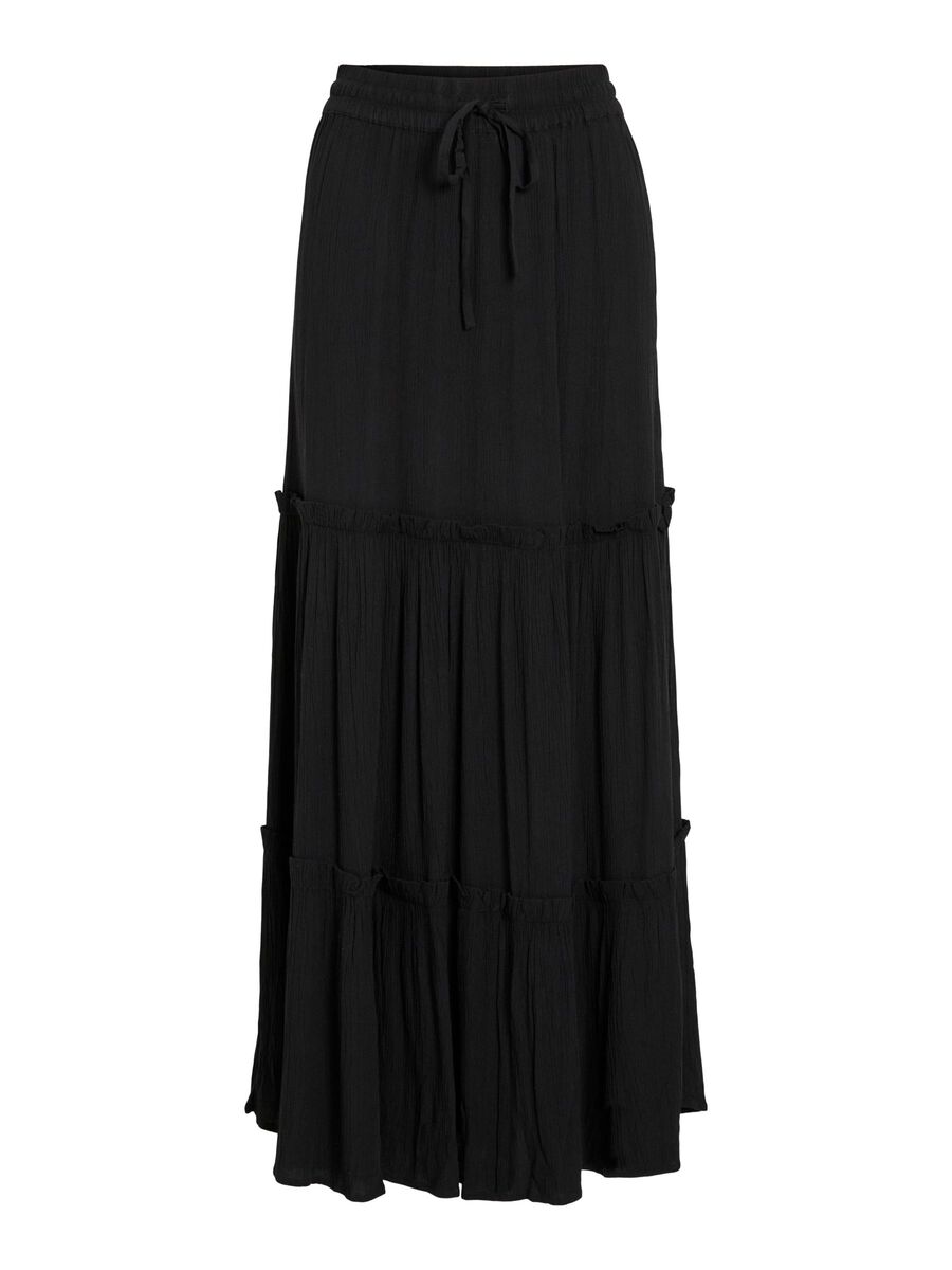 VILA HIGH-WAIST MAXI SKIRT, Black, highres - 14090633_Black_001.jpg