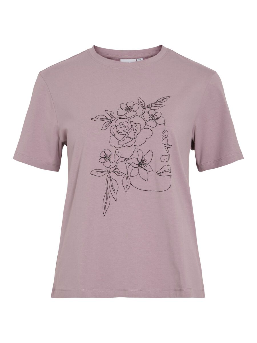 VILA VINORA RUND HALS T-SHIRT, Toadstool, highres - 14103448_Toadstool_1239942_001.jpg