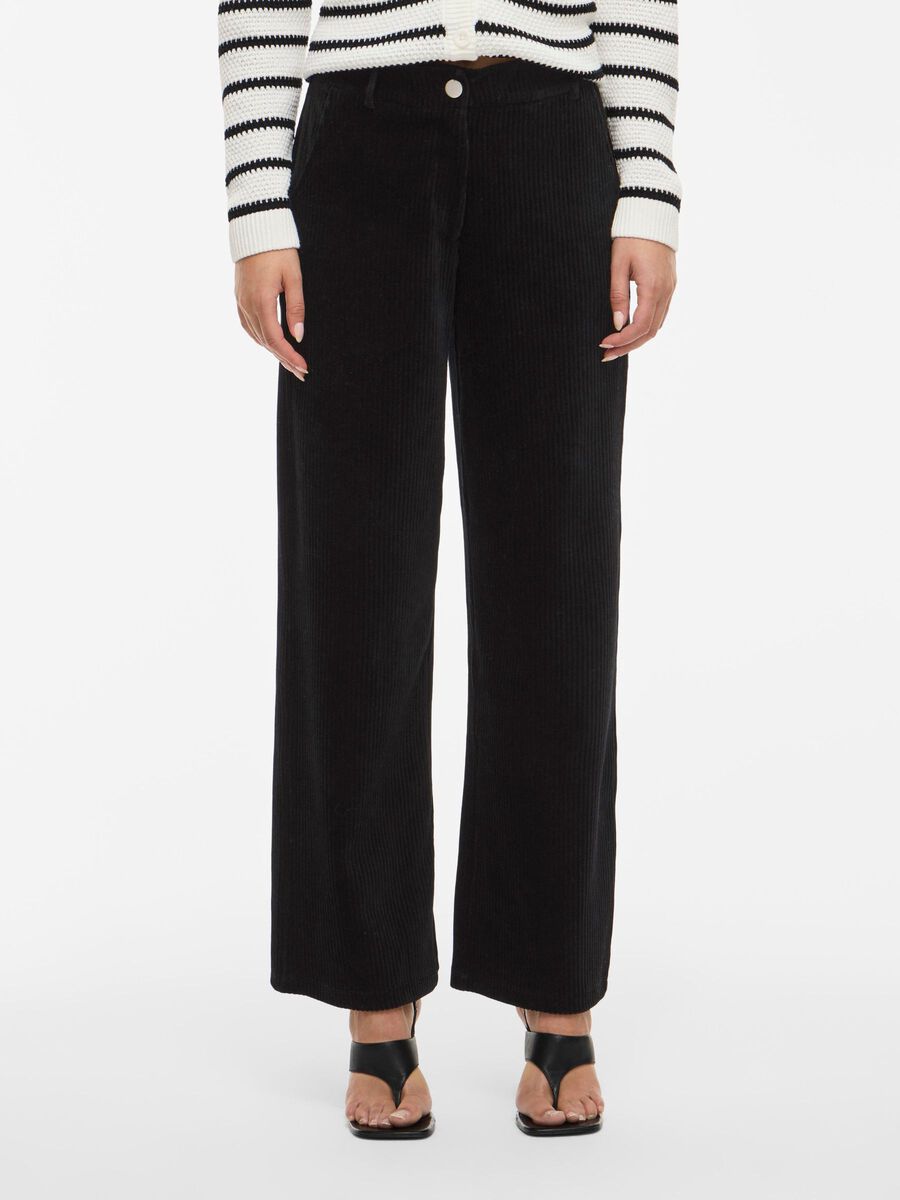 VILA VIKITA CORDUROY TROUSERS, Black Beauty, highres - 14105137_BlackBeauty_003.jpg