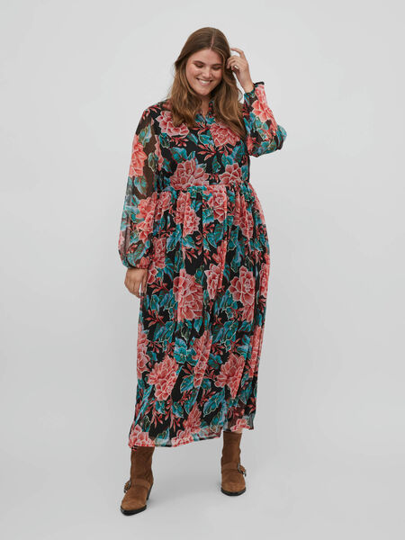 Vila CURVE - FLORAL MAXI DRESS, Black, highres - 14072597_Black_921836_003.jpg