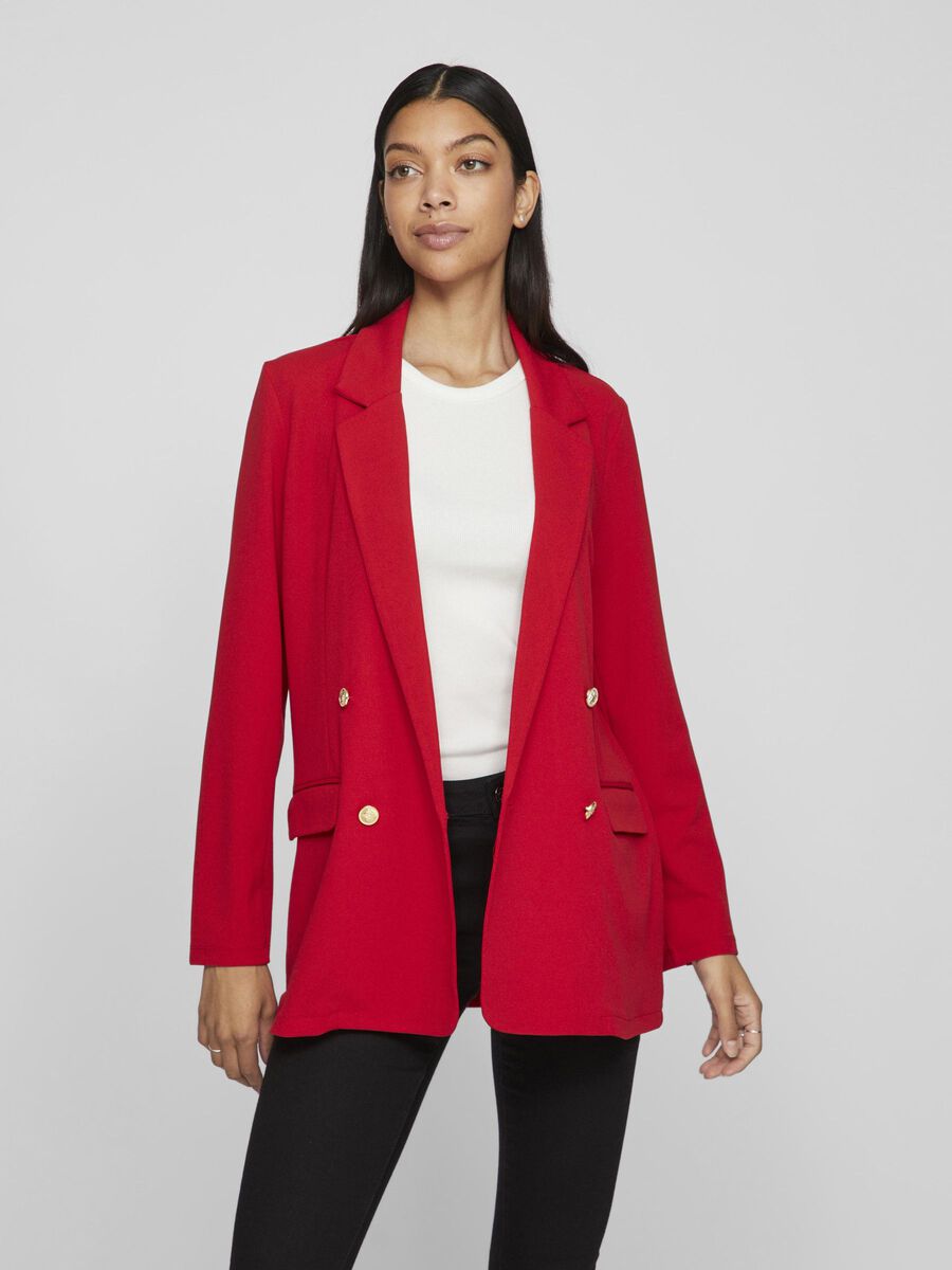 VILA ZWEIREIHIGER BLAZER, Jester Red, highres - 14105666_JesterRed_003.jpg