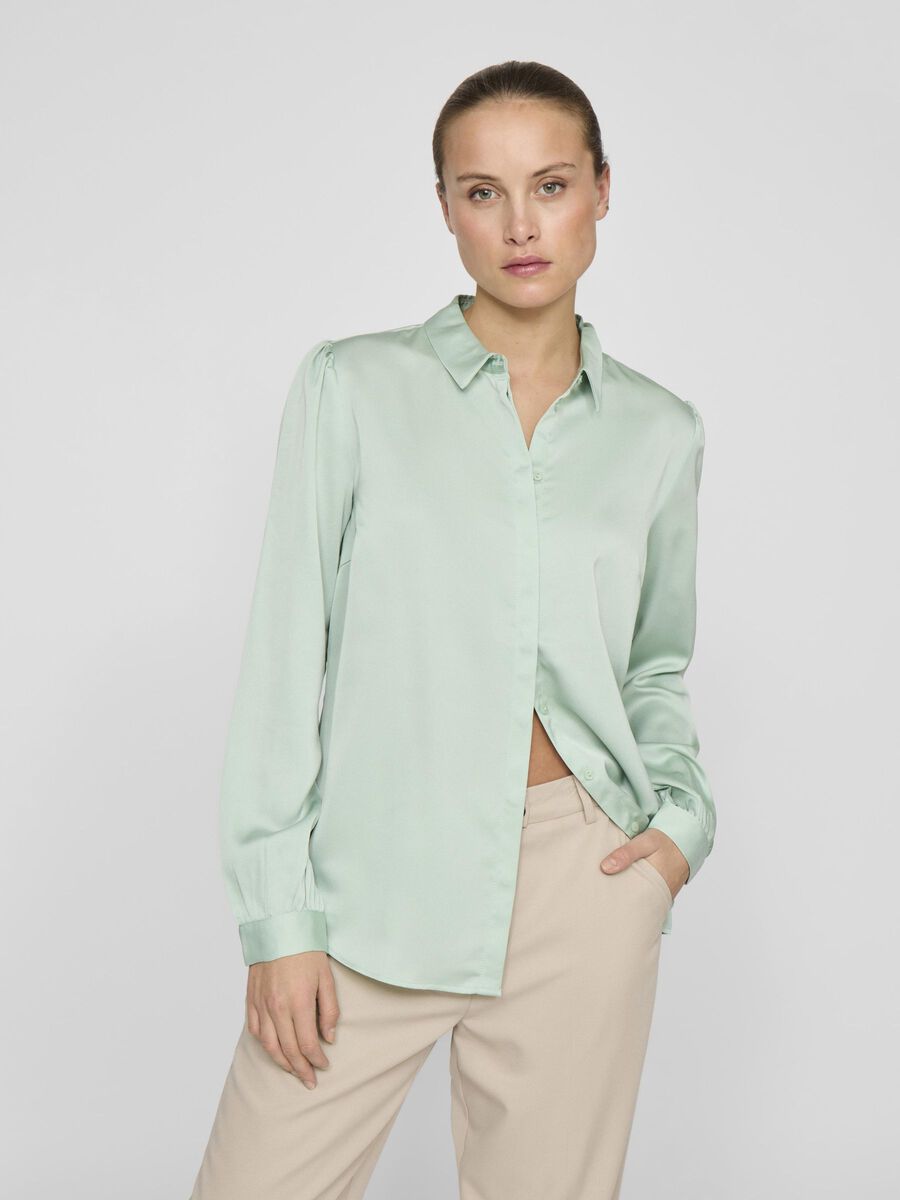 VILA VIELLETTE LONG SLEEVED SHIRT, Silt Green, highres - 14063320_SiltGreen_003.jpg